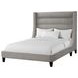 Jacob Luxe Light Grey Performance Fabric Queen Upholstered Panel Bed