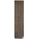 Rovelle Dark Brown Reeded Glass Door Curio Cabinet