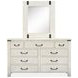 Chesters Mill Alabaster 9 Drawer Dresser with Rectangular Mirror