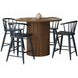 Auden Black and Chestnut 5 Piece Counter Height Dining Set