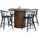 Auden Black and Chestnut 5 Piece Counter Height Dining Set