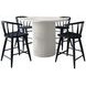 Auden Black and White 5 Piece Counter Height Dining Set