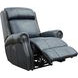 Blair Shoreham Blue Leather Power Recliner with Nailhead Trim and USB Charging