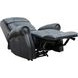 Blair Shoreham Blue Leather Power Recliner with Nailhead Trim and USB Charging