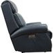 Blair Shoreham Blue Leather Power Recliner with Nailhead Trim and USB Charging
