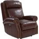 Blair Marisol Cabernet Leather Power Recliner with Nailhead Trim and USB Charging