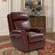 Blair Marisol Cabernet Leather Power Recliner with Nailhead Trim and USB Charging