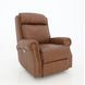 Blair Dobbs Saddle Leather Power Recliner with Nailhead Trim and USB Charging