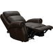 Blair Ashford Walnut Leather Power Recliner with Nailhead Trim and USB Charging
