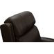 Blair Ashford Walnut Leather Power Recliner with Nailhead Trim and USB Charging