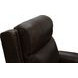 Blair Ashford Walnut Leather Power Recliner with Nailhead Trim and USB Charging