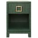 Blair Green Dyed Square 1 Drawer Glass Top Side Table