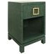 Blair Green Dyed Square 1 Drawer Glass Top Side Table