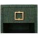 Blair Green Dyed Square 1 Drawer Glass Top Side Table