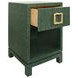 Blair Green Dyed Square 1 Drawer Glass Top Side Table