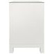 Blair White Square 1 Drawer Glass Top Side Table