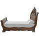 Bella Notte Brown King Upholstered Sleigh Bed with USB Charging