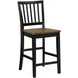 Joplin Black and Brown Extendable Square Counter Height Dining Room Set