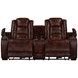 Chester Brown 74" Reclining Console Loveseat with USB Charging
