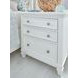 Harborwick White Dove White 3 Drawer Nightstand with USB Charging