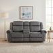 Brennen Charcoal Double Reclining Console Loveseat
