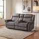 Brennen Charcoal Double Reclining Console Loveseat