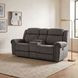 Brennen Charcoal Power Double Reclining Console Loveseat