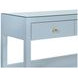 Briar Light Blue 52" Glass Top Console Table with 3 Drawers