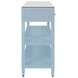 Briar Light Blue 52" Glass Top Console Table with 3 Drawers