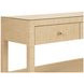 Briar Natural 52" Glass Top Console Table with 3 Drawers