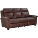 Briar Clifton Chocolate Leather 86" Power Reclining Sofa with Power Headrests
