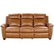 Briar Elwood Saddle Leather 86" Power Reclining Sofa with Power Headrests
