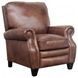 Briarwood Wenlock Tawny Leather Push Thru The Arms Recliner with Nailhead Trim