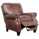 Briarwood Wenlock Tawny Leather Push Thru The Arms Recliner with Nailhead Trim
