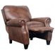 Briarwood Wenlock Tawny Leather Push Thru The Arms Recliner with Nailhead Trim