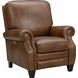 Briarwood Wenlock Tawny Leather Push Thru The Arms Recliner with Nailhead Trim