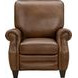 Briarwood Wenlock Tawny Leather Push Thru The Arms Recliner with Nailhead Trim
