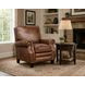 Briarwood Wenlock Tawny Leather Push Thru The Arms Recliner with Nailhead Trim