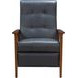 Bridget Santa Fe Ocean Leather Push Thru The Arms Recliner