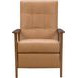 Bridget Santa Fe Brandy Leather Push Thru The Arms Recliner