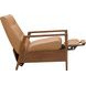 Bridget Santa Fe Brandy Leather Push Thru The Arms Recliner