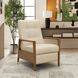 Bridget Cashmere Stone Leather Push Thru The Arms Recliner
