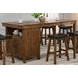 Brigantine Distressed Walnut 78" Extendable Rectangular Counter Height Kitchen Island