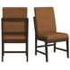 Perth Brown Upholstered Dining Side Chair Set of 2