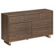 Perth Brown 7 Drawer Dresser with LED