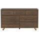 Perth Brown 7 Drawer Dresser with LED