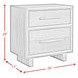 Perth Brown 2 Drawer Nightstand with USB Charging and LED