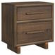 Perth Brown 2 Drawer Nightstand with USB Charging and LED