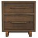 Perth Brown 2 Drawer Nightstand with USB Charging and LED