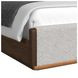 Perth Beige and Brown King Upholstered Platform Bed with LED